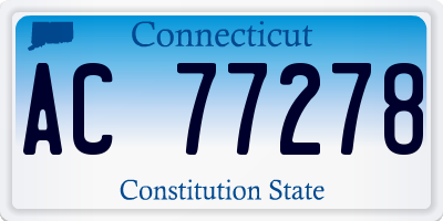 CT license plate AC77278