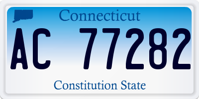 CT license plate AC77282