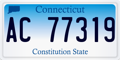 CT license plate AC77319
