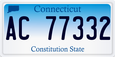 CT license plate AC77332