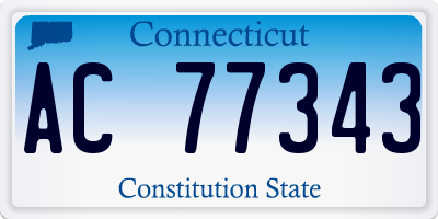 CT license plate AC77343