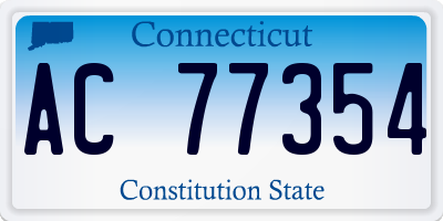 CT license plate AC77354