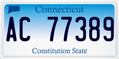 CT license plate AC77389