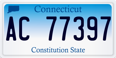 CT license plate AC77397
