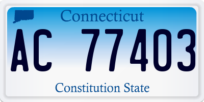 CT license plate AC77403