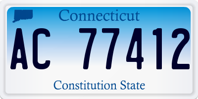 CT license plate AC77412