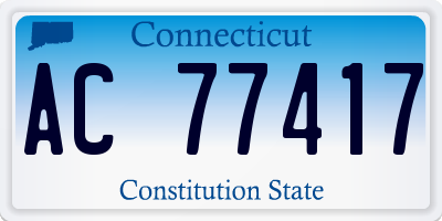 CT license plate AC77417