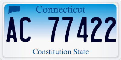 CT license plate AC77422