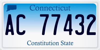 CT license plate AC77432
