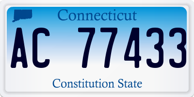 CT license plate AC77433