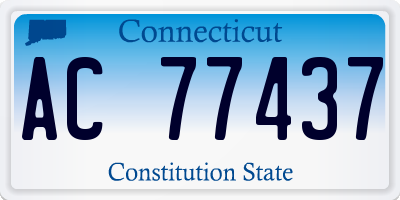 CT license plate AC77437