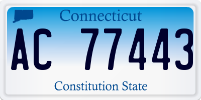 CT license plate AC77443