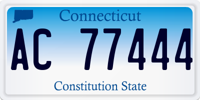 CT license plate AC77444