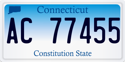 CT license plate AC77455