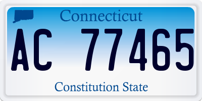CT license plate AC77465
