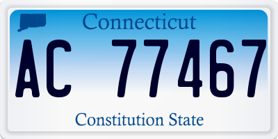 CT license plate AC77467