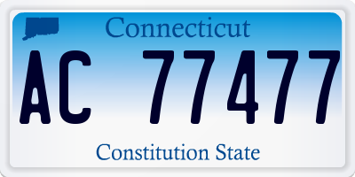 CT license plate AC77477
