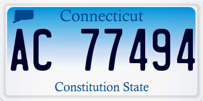 CT license plate AC77494