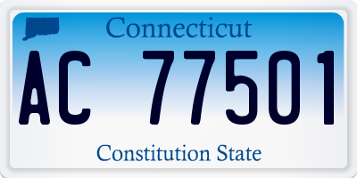 CT license plate AC77501