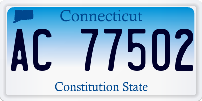 CT license plate AC77502