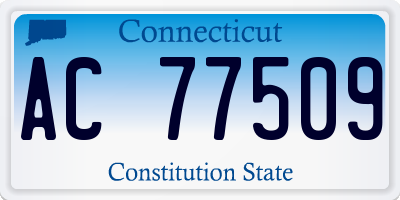 CT license plate AC77509