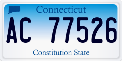 CT license plate AC77526