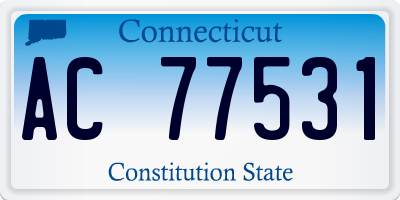 CT license plate AC77531