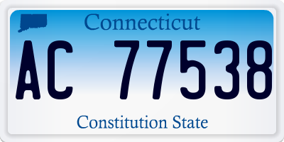 CT license plate AC77538