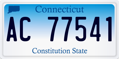 CT license plate AC77541