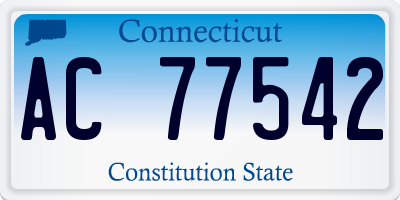 CT license plate AC77542