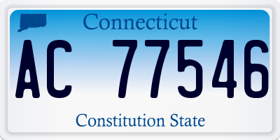CT license plate AC77546