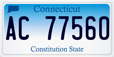 CT license plate AC77560