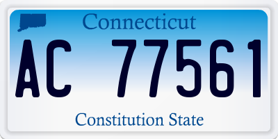 CT license plate AC77561