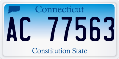 CT license plate AC77563