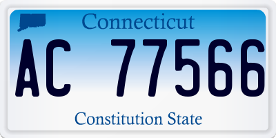 CT license plate AC77566