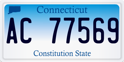 CT license plate AC77569