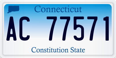 CT license plate AC77571