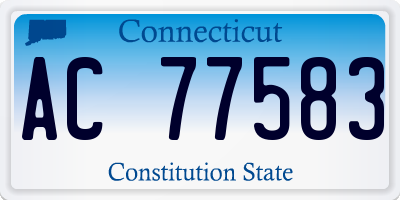 CT license plate AC77583