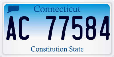 CT license plate AC77584
