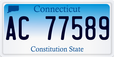 CT license plate AC77589