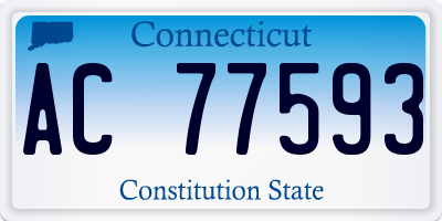CT license plate AC77593