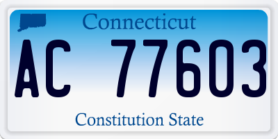 CT license plate AC77603