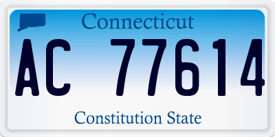 CT license plate AC77614