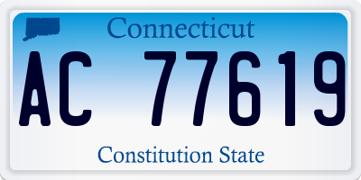 CT license plate AC77619