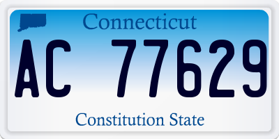CT license plate AC77629