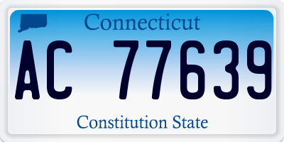 CT license plate AC77639