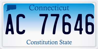 CT license plate AC77646
