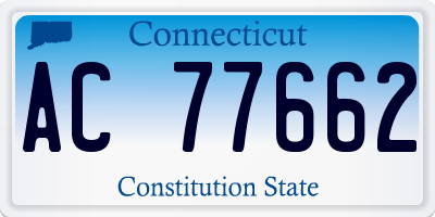 CT license plate AC77662