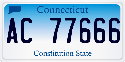 CT license plate AC77666