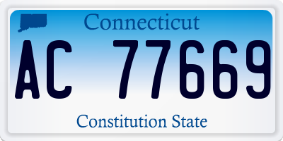 CT license plate AC77669